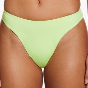 Nike Large Bottoms Bikini Essential Sling in Volt Glow Yellow black swoosh NWT
